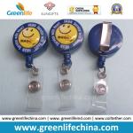 China Factory Supply Hot Selling White Round Retractable Reel W/Logo