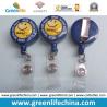 Buy cheap Simle Face Logo Promotional Retractable Round Plastic Reel Holder from wholesalers
