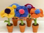 Fashion & Popular Hand Made Crochet Knitted Girl Doll, panda, toy, cotton yarn