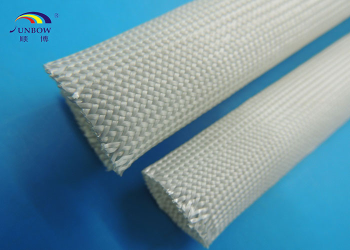 400 ℃ Flexible Black or White High Temperature Fiberglass Sleeving for Cables
