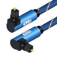 Buy cheap Dual 90 Degree Optical Audio Cable Sound SPDIF Fiber Toslink Cable short with product