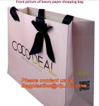 hot selling top quality luxury paper shopping bag carrier paper bag with ribbon