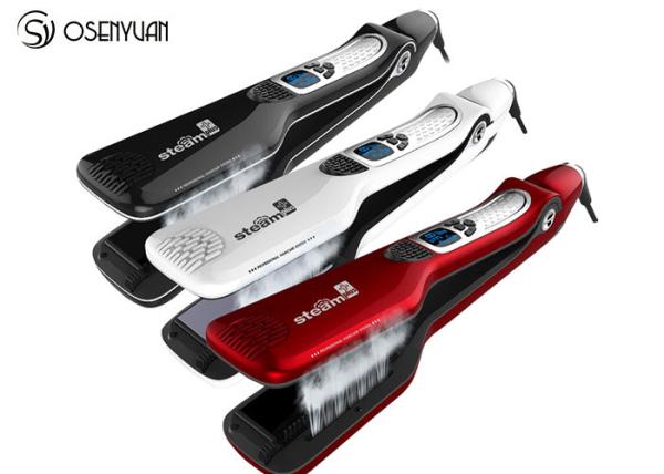 Quality Ionic Steam Flat Iron Hair Straightener Professional Styling With LED Display for sale