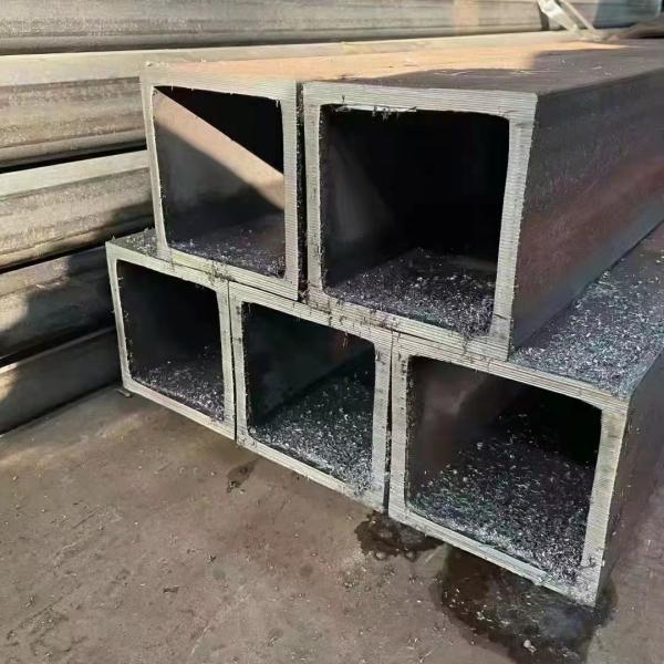 Buy cheap 200mm Black Square Rectangular Steel Pipe RoHS Laser Cutting Mild Steel from wholesalers