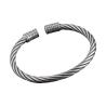 Buy cheap Sterling Silver Chunky Wire Cable Cuff Bracelet Women Retro Bangle (SZ0002) from wholesalers