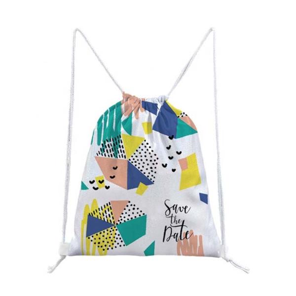 Colorful Sublimation Glittery Drawstring Bag For DIY Personalized Photo Printing