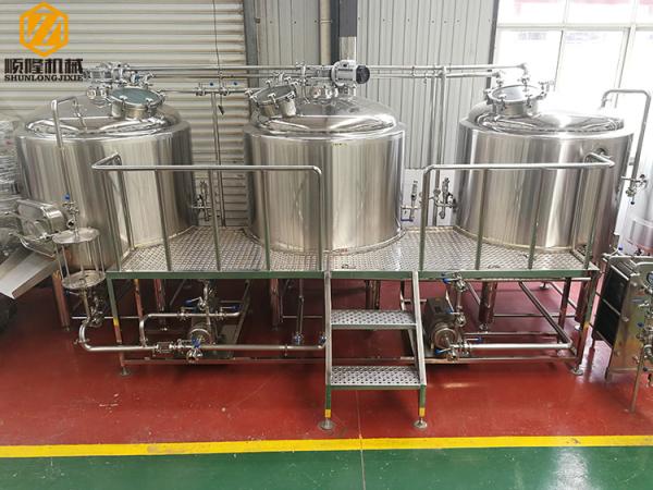 three vessels professional brewing equipment 1000L combination brewhouse with 6
