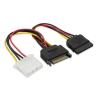 Buy cheap SATA 15pin male to SAT15Pin Female+4pin molex power cable,SATA SPLITTER CABLE from wholesalers