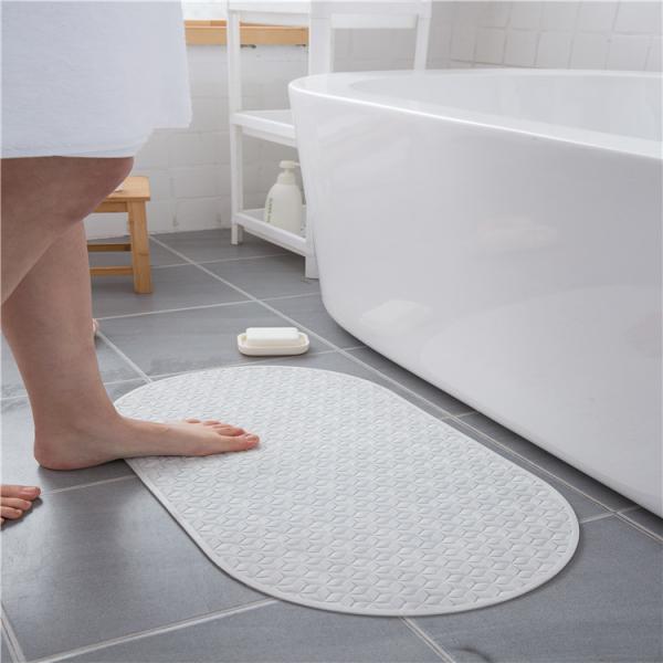 Buy cheap White Soft Anti Skid Washable Bath Rugs With Strong Suction Cups from wholesalers