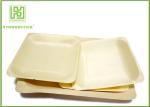 3.5 Inch Wooden Biodegradable Plates , Small Square Dinner Plates For Dessert