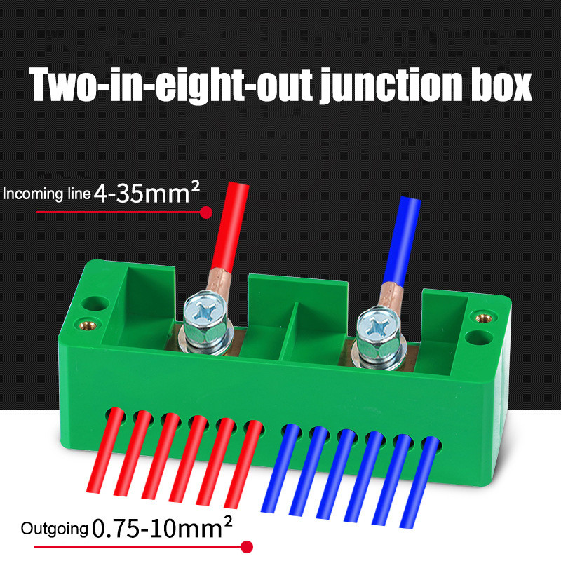 Buy cheap 2 in 8 out Electrical Terminal Blocks Splitter Power Source Wiring Distribution Connectors from wholesalers