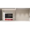 Buy cheap Beige And Red Accents Stainless Steel Full-Height Bedroom Wardrobe Cabinet from wholesalers