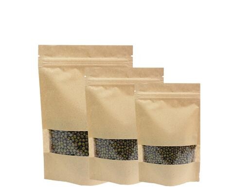 Flat Bottom Food Coffee Packaging Stand up k Pouch/Brown Kraft Paper Bag