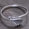 Buy cheap Handcraft Engraved Peafowl Design Sterling Silver Cuff Bracelet for Women (000020) from wholesalers