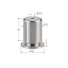 Buy cheap Brass Plated Satin Silver ∅20*20mm Dia Ceiling Attachment Hardware Part YW86277 from wholesalers