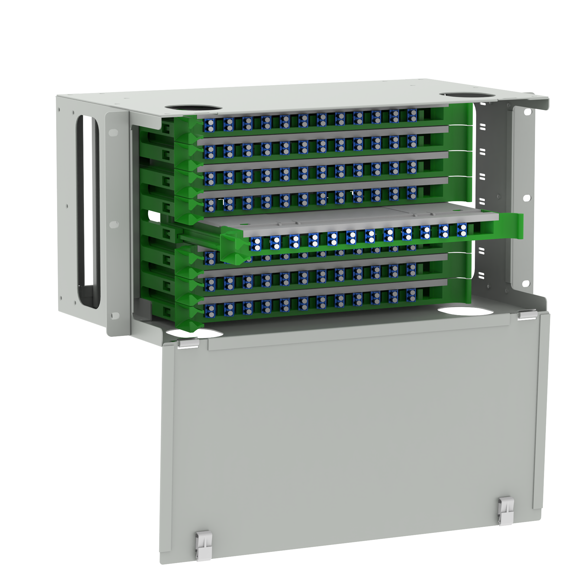 White LC Type 96 Ports Optic Fiber Distribution Patchpanel for Fiber Optic Equipment
