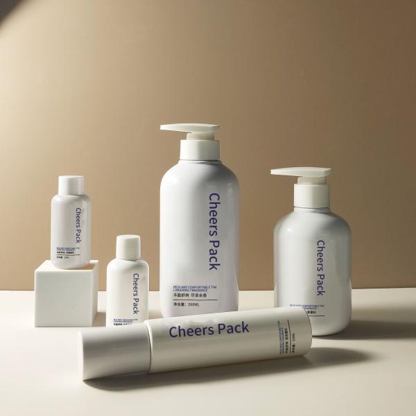 Custom Blue PET Skincare Packaging Bottle Set Press Pump Bottle Cream Jars