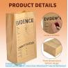 Buy cheap Pack Paper Police Evidence Bags 9.45 * 5 * 3 Inch Crime Scene Paper Evidence Bag For Receipts from wholesalers
