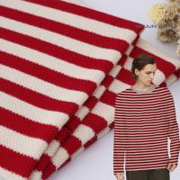 Buy cheap Yarn Dyed Cotton Pique Fabric Wear Resisting 320g Stripe Combing Material product
