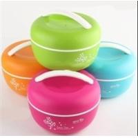 Buy cheap apple shape double-layer kids lunch box,double microwave food container product