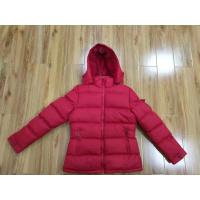 Buy cheap Red Quilted Jacket Womens Puffer Longline Coat Ladies Short Padded Jacket With product