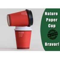 Buy cheap Fashional Style Personalized Paper Cups For Business Red / White Color 8 Ounces product
