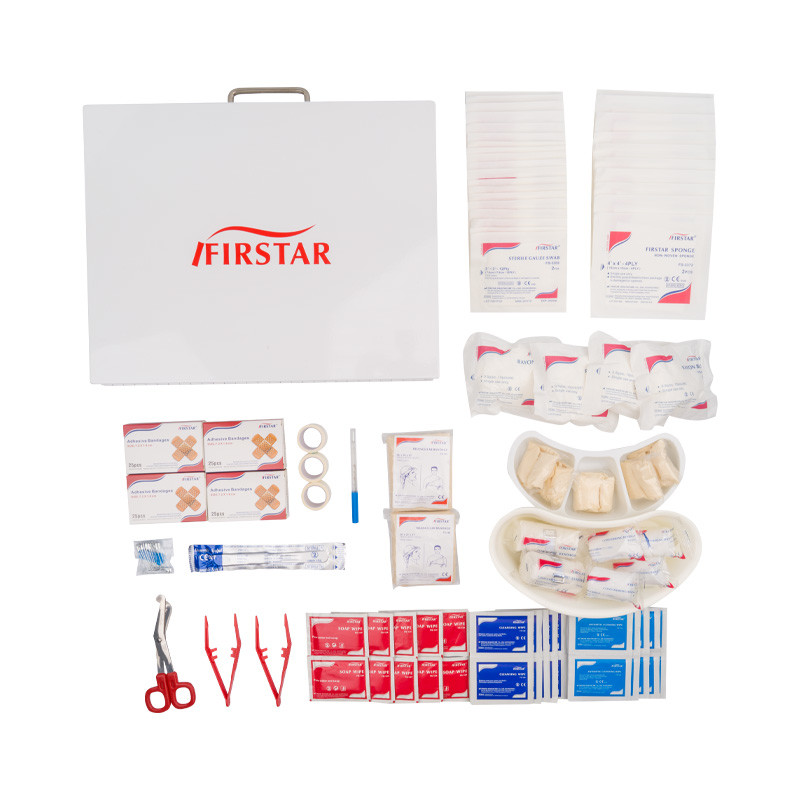35 Person Workplace First Aid Kit Metal Case For Industrial Companies Shopping Centers Lab