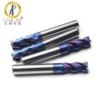 CNC 0.4 Grain Carbide Square End Mills With Nano Blue Coating