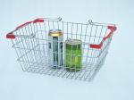 Chrome Plated Supermarket Wire Baskets Wire Shopping Basket For Grocery Store