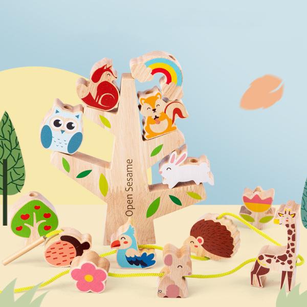 Buy cheap Wooden Animal Balance Stacking Game Natural Tree Toy For Preschool from wholesalers