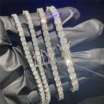 5MM Moissanite Tennis Chain 6.5MM Lab Diamond Tennis Chain 925 Sterling Silver