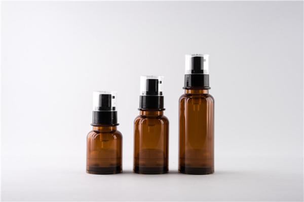 Buy cheap Lotion Essential Oil Amber Cosmetic Bottles Color Coating Surface Handling from wholesalers