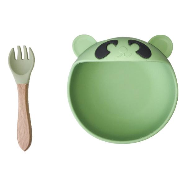 Buy cheap ODM Silicone Baby Tray Bear Shape Feeding Suction Bowl And Spoon Microwave Safe from wholesalers