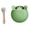 Buy cheap ODM Silicone Baby Tray Bear Shape Feeding Suction Bowl And Spoon Microwave Safe from wholesalers