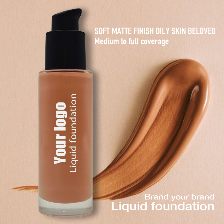 Wholesale Natural Mineral Face Cream Liquid Foundation Waterproof Sunscreen Full Coverage Concealer Light Fair Skin Tones Female