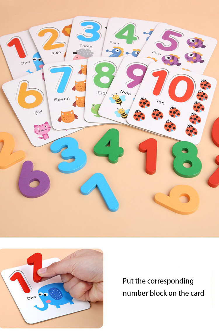 Nontoxic 15cm Montessori Counting Board Wooden Multiplication Board