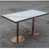 Buy cheap Contemporary design Round Gold stainless steel Marble top Bistro table Coffee table for hotel Club Cafe from wholesalers