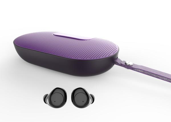 Two In One Bluetooth Speaker Earbuds , True Stereo Bass Headset In Ear TWS