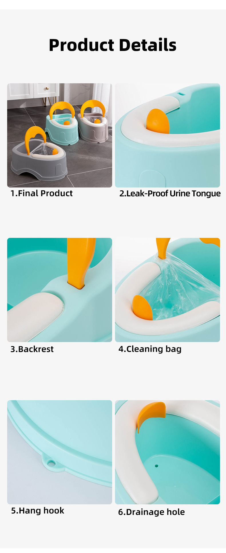 Solid Color Baby Potty Training Seat with Custom Logo Lightweight Design