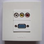 White Color Wall Panel With RJ45+RCA Standard Plug Outlet For Home Used Good