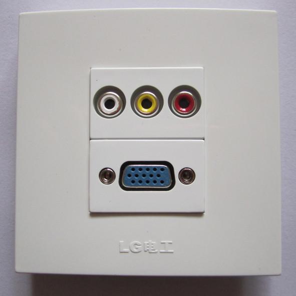 Buy cheap White Color Wall Panel With RJ45+RCA Standard Plug Outlet For Home Used Good Quality from wholesalers