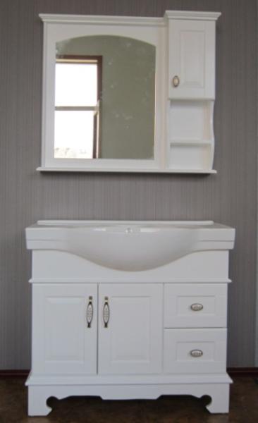 Buy cheap Floor mounted Bathroom Vanity,White color bathroom cabinet,Mirror vanity from wholesalers