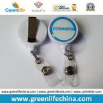 New Style Fashionable Big Dome Label Logo Sticker Retractable Badge Reel Holder