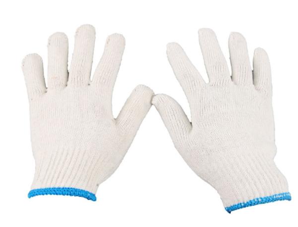 Quality 10 Gauges 50grams Natural White Work Cotton Gloves for sale