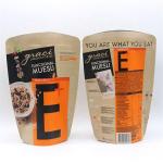 Resealable Kraft Stand Up Pouches Gravure Printed 4oz Brown Paper Coffee Bags