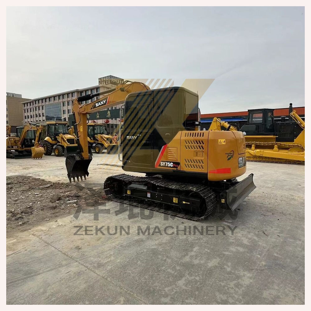 Used Sany SY75C Crawler Excavator with Pumps for Construction