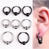 Buy cheap Hoop Earrings Stainless Steel Punk Men Earrings Ball Pendant Circle Ring Earring Piercing Jewelry Earrings Christmas Gif from wholesalers