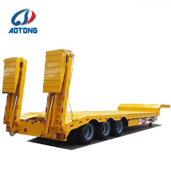 Buy cheap Folding Gooseneck Multi Axle 50-120ton Lowboy Car Truck Trailer 12500-17000*3000*1500 mm from wholesalers