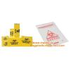 Buy cheap Durable plastic Biohazard Bags for medical waste, biohazard specimen transport poly bag, hazardous waste yellow plastic from wholesalers