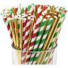 Buy cheap 196.85mm Disposable Party Tableware Striped 10mm Christmas Paper Straws from wholesalers